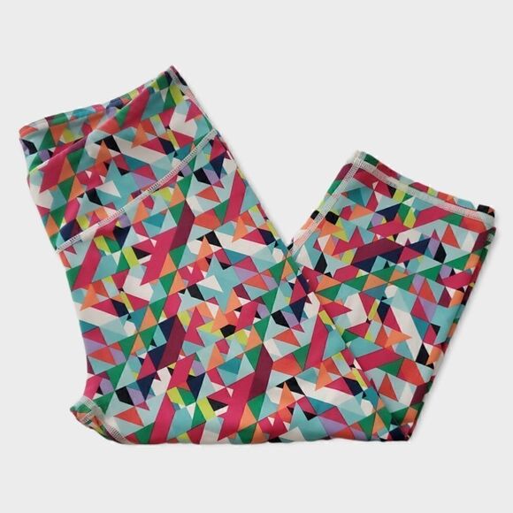 Fabletics Geometric Multi Color Crop Leggings - Picture 1 of 3